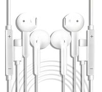 USB C Headphones, 2 Pcs USBC Headphones Wired Earphones Type C In Ear Earbuds With Mic & Volume Control for iPhone 15/16 Plus iPad Samsung Galaxy S25 S24 S23 S22 S21 FE iPad Pro Huawei Google Pixel