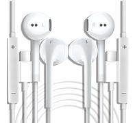 USB C Headphones, 2 Pcs USBC Headphones Wired Earphones Type C In Ear Earbuds With Mic & Volume Control for iPhone 15/16 Plus iPad Samsung Galaxy S25 S24 S23 S22 S21 FE iPad Pro Huawei Google Pixel