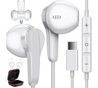 USB C Headphones for Google Pixel 9 Pro XL Fold 8a 8 7 6 A, Type C Earphone Noise Isolating Wired Earbuds with Mic HiFi Stereo Cord Ear Bud for Galaxy S25 Ultra S24 FE S23 A35 S9 iPhone 16 15 Pro Max