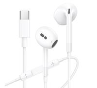 USB C Headphones for iPhone 15/16/17 Pro Max Earbuds with Microphone & Volume Control HiFi Stereo Type C Earphones for iPhone 15 Pro Max/Galaxy S23/S22/S21/S20,for iPad Pro Pixel 7/6/6a/5/4 One Plus 9