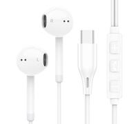 USB C Headphones for iPhone 16 15, Wired Earbuds for iPad Pro Air Mini, iPad 10, MacBook, in Ear Headphones Wired for Samsung, Google Pixel, Lenovo, Dell, Type C Earphones, Microphone, Volume Control