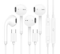 USB C Headphones for iPhone 16 15, Wired Earbuds USBC for iPad Pro Air Mini, iPad 10th, MacBook, Type C Earphones for Samsung, Google Pxiel, Lenovo, Dell, in Ear Headphones, Microphone, Volume Control