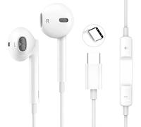 USB C Headphones for iPhone 16, Type C Wired Earbuds with Mic & Volume Control, HiFi Stereo Noise Cancelling Earphones Wired for iPad Pro iPhone 17/16/15 Pro Max/Plus, Samsung Galaxy S23/S22/S21/S20