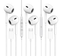 USB C Headphones for iPhone 17 16 15, for iPad Pro 【3 Pack】 Type-C Earphones with Microphone Volume Control for Apple USB C Wired Earbuds, for Google Pixel 8 7 6A 5 for Samsung S24 S23 S22 S21 S20 A55