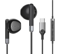 USB C Headphones for iPhone 17 16 15 Pro iPad Pro, USB Type C Earphones USB C Wired Earbuds Microphone Volume Control for Samsung S25 S24 Ultra S23 S22 S21 Note20 A54, Pixel 9 8 7 6 6a 5 4,OnePlus9