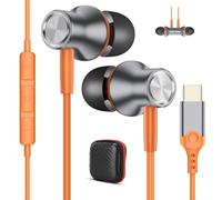 USB C Headphones for iPhone 17 Pro 16 Samsung A36 A56 A17 A16 A26 5G A55, Magnetic Type C Headset with Cable Microphone In-Ear Earplugs USB C Connection for Galaxy S25 S24 Ultra Pixel 9 8a Xiaomi POCO