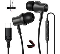 USB C Headphones for Samsung A16 A17 A56 A36 S25 S24 S23 S22 S21 Wired Earbuds Type C Earphones Magnetic Noise Canceling in-Ear Headset with Mic for iPhone 16e 15 Pixel 9a 8a One Plus 13 Mi 15 14 Gray