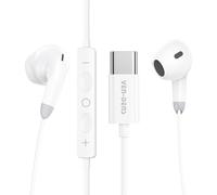 USB C Headphones for Samsung Galaxy A20 A20e A21 A22 A21s A23 A24 A25, in Ear Type C Earphones with Mic & Volume Control, Hi-Fi Stereo Wired Earbuds with Active Noise Cancelling