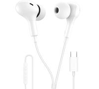 USB-C Headphones, For Samsung Galaxy S24 FE Plus Ultra / A56 A36 A26 A16 A15 5G A25 A35 A55/ S23 FE Type-C Earbuds Noise Cancelling in-Ear Wired Earphone with Mic (EAR008)