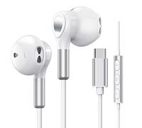 USB C Headphones for Samsung Galaxy S25 S24 S23 Ultra S22 S21 FE S20 A54 A53 USB C Earphones with Mic Volume Control Wired Earbuds USB Type C Headphone for iPhone 17 16 15 Pro Max Plus iPad 10 Pixel 8