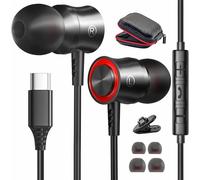 USB C Headphones for Samsung Galaxy S25 S24 Ultra A56 A16 iPhone 17 USB C Earphones Wired with Mic Type C Headphones for iPhone 15 16 Samsung Galaxy A55 S22 S23 S24 FE iPad 10th Google Pixel 9 Pro 9a