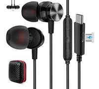 USB C Headphones for Samsung Galaxy S25 S25+S24 S23 FE Ultra,Wired Earbuds with Charging Port for iPad 11 10th for iPhone 15 16 Pro Wired Headphones with Microphone and Volume Control for Pixel 9 8a