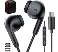 USB C Headphones for Samsung S24 Ultra S23 Fe S22+, Type C Earphones with Microphone HiFi Stereo Volume Control Magnetic in Ear Wired Earbud for iPhone 16 15 Pro Max Plus Galaxy Flip 6 5 Pixel 9 8 7