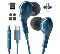USB C Headphones for Samsung S25 S24 Ultra S23 S22 FE A55 A56 A16 Type C headphones with Microphone HiFi Wired Earbuds USB C Earphones for iPhone 17 iPhone 16 Pro Max Google Pixel 9 Pro iPad 11 10th