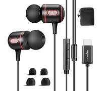 USB-C Headphones, In-Ear Type C Earbuds with Microphone, Volume Control, Compatible with iPhone 15/16Pro, iPad Pro, Samsung Galaxy S25, Google Pixel 9/9Pro, Huawei, Sony