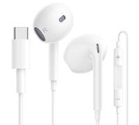 USB C Headphones,Type C Earphones Wired for iPhone 16 HiFi Stereo Noise Earbuds reduction with Mic&Volume Control,for Samsung Galaxy S23 S22 S21 S20,iPhone 15/16/Pro,Google Pixel,OnePlus