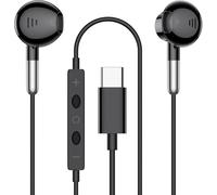 USB C Headphones,Type C Wired Earphones for iPhone 16,Hi-Fi Stereo Noise-Reducing In-Ear Earbuds with Mic&Volume for iPhone 15/Pro Max/Plus,Galaxy S24/S23/S22/S21 FE,i-Pad Pro,H-uawei,Pixel 7 6(Black)
