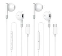 USB C Headphones, Wired Earphones Earbuds 2Pack for iPhone 17 16 Noise Canceling Isolating with Type C Plug Microphone & Volume Control for for iPhone 17 16 15 Galaxy Android and Other USB C Device