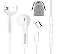 USB C Headphones Wired Earphones iphone 16 17, Type C Headphones In Ear Earbuds Wired with Mic &Volume Control for iPhone 15 Plus Samsung Galaxy S23 S22 S21 FE iPad Pro Huawei Google Pixel