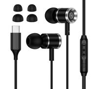 USB C Headphones Wired for Samsung Galaxy S25 Ultra S24 FE S23 S22 S21 A16 5G A17 A15 A56 A55 A53 A54 A36 A35, Type C Earphones Wired In Ear Earbuds with Mic & Volume Control for iPhone 17 16 15 Pro