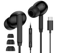 USB C Headphones with Cable for iPhone 17 Air 16 16e 15 Pro Max Plus, Type C In-Ear Headphones with Microphone Earphones USB C for Samsung Galaxy S25 Ultra S24 S23 FE S22 S21 A16 A17 A35 A36 A54 A55