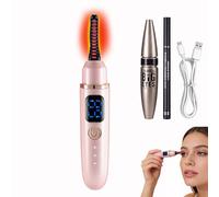 USB C Heated Eyelash Curler 3 Temperature Levels 79/89/99℃, Fast Heating, Auto Shut-Off, Compact Travel Format