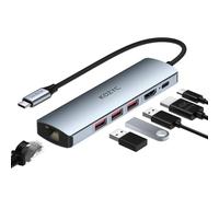 USB C Hub 10Gbps, KOZYC USB C Hub Ethernet HDMI 4K @ 60Hz, 1Gbps RJ45 Ethernet, 3 USB 3.2 Data Ports, 100W PD Compatible Avec MacBook Air/Pro, XPS13/15, Dell