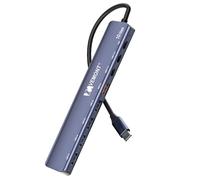 USB C Hub 10Gbps,VEMONT 7 in 1 Aluminum USB 3.1/3.2 Hub with 2 USBC 3.2 & USBA 3.2 & 4 USB 3.0 ports,100w PD Charging,USB C Splitter Compatible with MacBook/iPad/Laptop/Phones and more USBC device