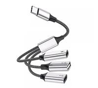 USB C Hub 3 in 1 Type USB2.0 Adapter Splitter with 60W Power OTG Port Fast Data Transfer & Charging for Laptop for Tablet