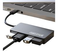 USB C Hub - 4-Port Data Divider | Portable Type C Port Extender Dock, for Phone Drive Laptop Printer Keyboard Console Camera Mouse Office Travel Home