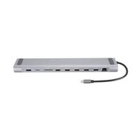 USB C Hub, 4K HDMI USB C Docking Station, 12 In 1 USB Hub with 5 X USB3.0, HDMI, 1000Mbps RJ45, PD, VGA, Storage Card, Micro Storage Card Slots, 3.5mm