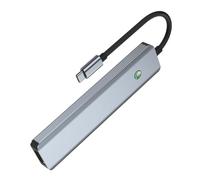 USB C Hub 5 in 1, 4K30Hz HDMI Multiport Adapter with Turn off Screen Switch, 5Gbps 3 USB A 3.0, PD 100W for MacBook Air/Pro, Pad, HP, Dell, Surface Book (5 in 1 Hub with Switch 4K30Hz)