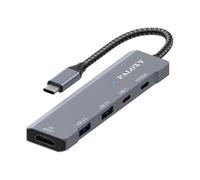 USB C Hub 5 in 1 Multiport Adapter 4K60HZ HDMI, 100W Power Delivery, 5 Gbps USB-C Data Delivery,2 USB-A Data Delivery, for MacBook Pro/Air, iPad Pro, iMac, iPhone 15 Pro/Pro Max, XPS, Thinkpad