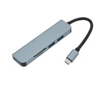 USB C Hub, 5 in 1 Multiport Adapter, 5Gbps High Speed Data Transfer Rates, Simultaneous Reading and Writing, USB C Dongle Splitter for IOS Tablets Notebook