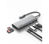 USB-C Hub, 7-in-1 MultiPort Docking Station for MacBook & Windows - 85W USB-C Power Delivery 3.0, 4K HDMI 1.4, 2x USB-A 3.0, SD 3.0, Micro SD 3.0, & 3.5mm Audio Jack