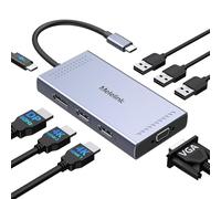 USB C Hub Adapter for MacBook Pro/Air M5 M4 M3 M2 M1 2025-2018 13" 15" 16", Mac Multiport Adapter, 8 in 2 MacBook Accessories Dongle with HDMI 4K, Thunderbolt 3, USB C&A Data Ports, SD TF Card Reader