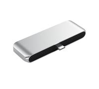 USB C Hub Adapter Wc7366 with 4k, USB 3.0, Pd Charging | Aluminum Alloy, 3.5mm Headphone Jack, Silver Finish, Plug and Play Design for Conference Calls on Go