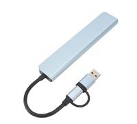 USB C Hub, Aluminium Alloy 8 in 1 Type C Dock with USB3.0, 3x USB2.0, 3.5mm Jack, Memory Card Reader for Laptop, Computers, Phones, Tablets