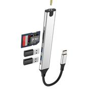 USB C Hub Docking Station (5in1)Type C to 3.5mm Jack OTG TF SD Card Reader Adapter Multiport Macbook Splitter for Ipad Pro Air Laptop Dongle Data Converter for Apple Compatible with Samsung for Iphone