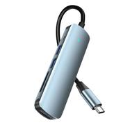 USB C Hub for Laptop | Computer USB C Expander Hub,6-in-1 Data Transmission Device for Presentation Setup Home Business Meetings Coffee Shop Learning Entertainment Laptop Users