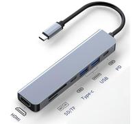USB C Hub HDMI Adapter for MacBook Pro/Air, 7-in-1 Powered USB-C Multiport Hub Adapter with 4K HDMI, PD, USB 3.0, SD/TF Card Reader for MacBook Pro/Air Laptops, PC, iPad, iPhone 15/16 and More