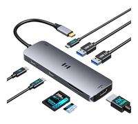 USB C Hub HDMI Adapter for MacBook Pro/Air, 8 in 1 USB C Video Hub with HDMI 4K@60Hz,SD/TF,USB C Data Port,100W PD,USB 3.0 USB CDongle Compatible for Dell XPS/Lenovo Thinkpad/HP/Surface/Yoga etc
