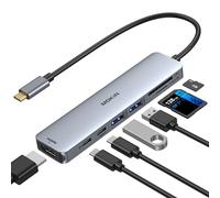 USB C Hub HDMI Adapter for MacBook Pro/Air, MOKiN 7 IN 1 USB C Dongle Mac Adapter with HDMI, USB C Data Port,100W PD,SD/TF and 2 USB 3.0 for Dell/Lenovo/Thinkpad