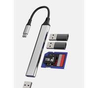 USB C Hub Macbook Adapter Port(5in1)USB3.0 Multiport Cable Laptop TF SD Card Reader for Apple Docking Station for IPad Air Dongle for IPhone 16 15 Pro Max Thunderbolt Accessorie Compatible for Samsung