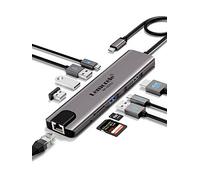 USB C Hub Multiport Adapter, Lemorele 10 IN 1 MacBook Adapter Dongle,USB Hub to 4K HDMI,Ethernet,100W PD,USB-C Data Port,4 USB Ports,MicroSD/TF, Docking Station for MacBook,Surface,Dell,HP