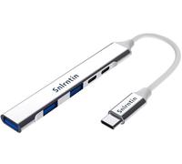 USB C HUB Multiport Adapter, USB 3.0 Hub with PD Charging, USB C Data, USB3.0, 2*USB2.0 Ports, 5-in-1 USB C to USB 3.0 Hub for MacBook Pro, iPhone 15, Dell XPS, iPad Pro, etc