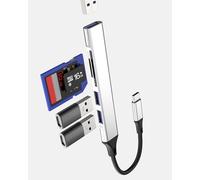 USB C Hub Multiport Adapter USB 3.0 SD Card Reader Docking Station for iPhone17 16 Pro Max Compatible with Samsung S26 Macbook Type C Cable Laptop for Apple for iPad Micro SD Dual Converter Connector