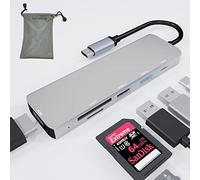 USB C Hub,Sivxnem Type-C to HDMI Adapter (4K HDMI USB3.0/2.0 SD/TF Card Reader 90W PD) USB C Docking Station,Multiple Adapter Dongle Compatible for iPhone 15/MacBook//Ipad/Samsung/Dell/Surface Pro 7