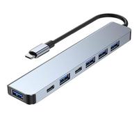 USB C Hub Splitter, 7 in 1 USB Port Extender Multiport USB C Adapter