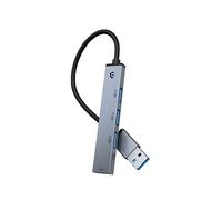 USB C HUB Station, USB Adapter HUB, Ultra Slim Portable Data Hub, 4 in 1 USB C HUB with USB 3.0, 3 USB 2.0 Compatible with Windows, macOS, Linux, Chrome OS Systems(Aluminium housing)